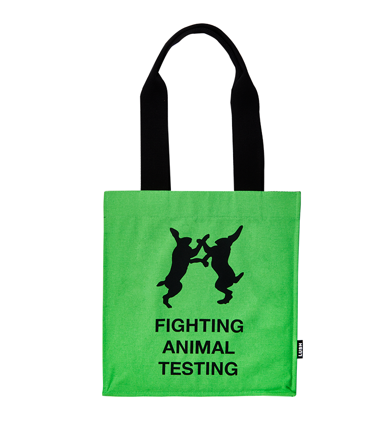 Fighting Animal Testing - Fluoro Green, Orange and Pink Tote Bag