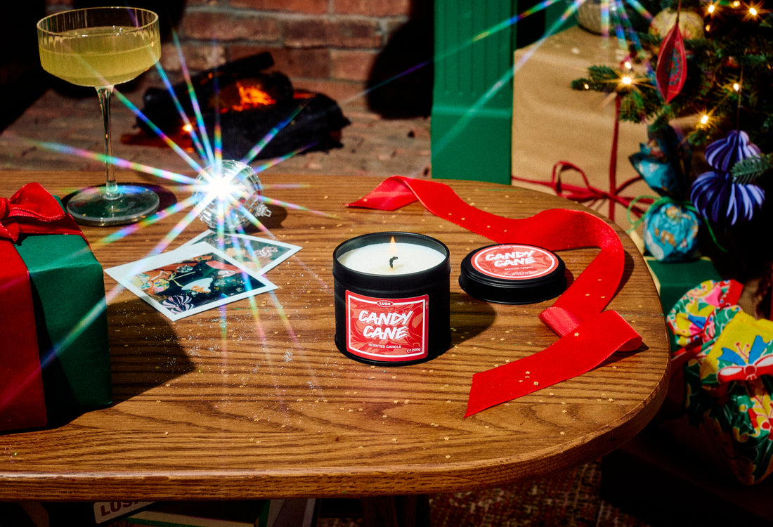 Candy Cane Single Wick Candle